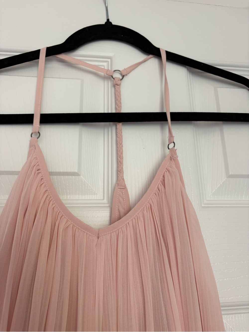 Abercrombie & Fitch Pleated Baby Pink Dress - Picture 3 of 5